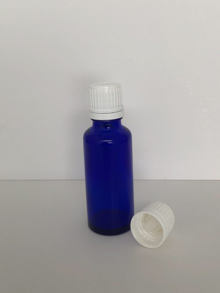 Flacone vetro blu - tappo gocciolatore