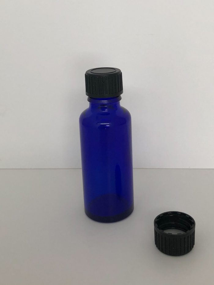 Flacone vetro blu - tappo a vite