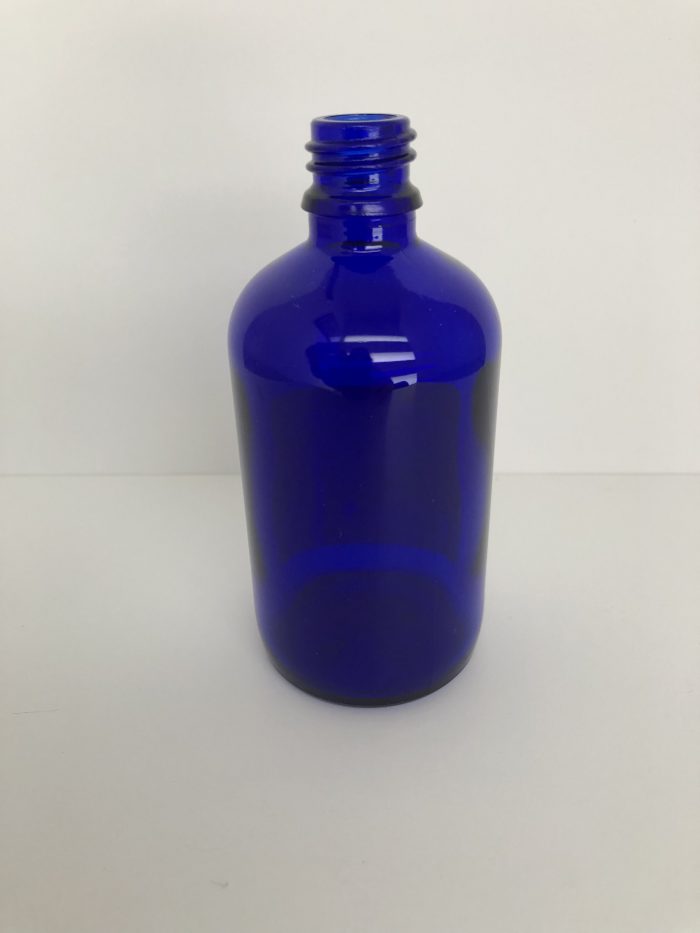 Flacone vetro blu - solo vetro - immagine 5